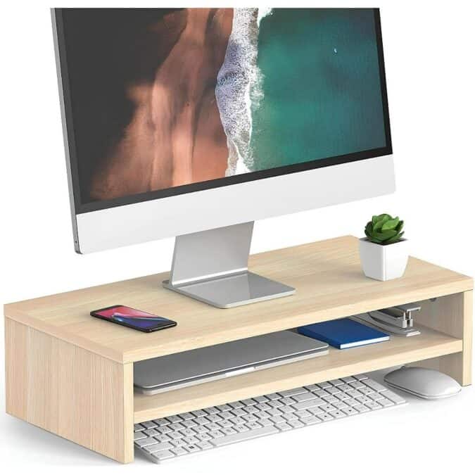 Suporta para monitor e documentos de trabalho