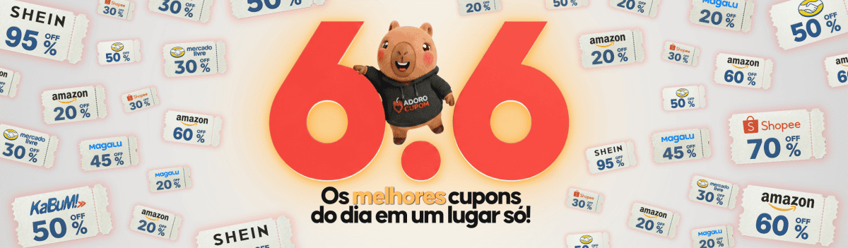 Banner promocional do especial 6do6 da Adoro Cupom