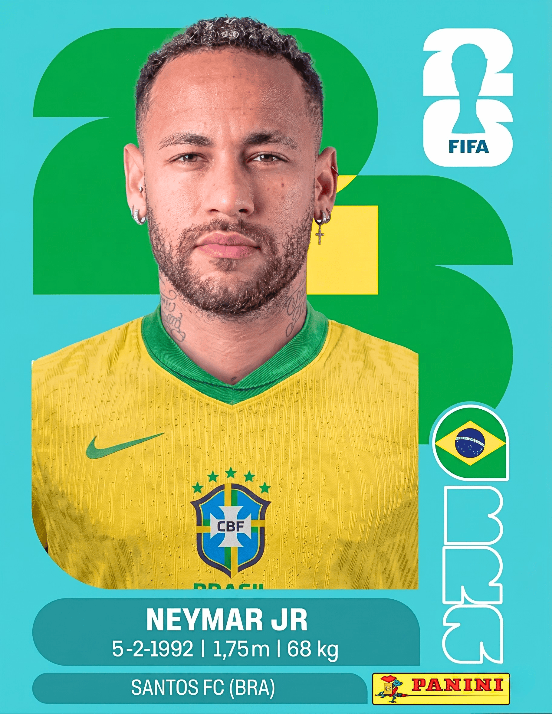 Figurinha ilustrativa de Neymar