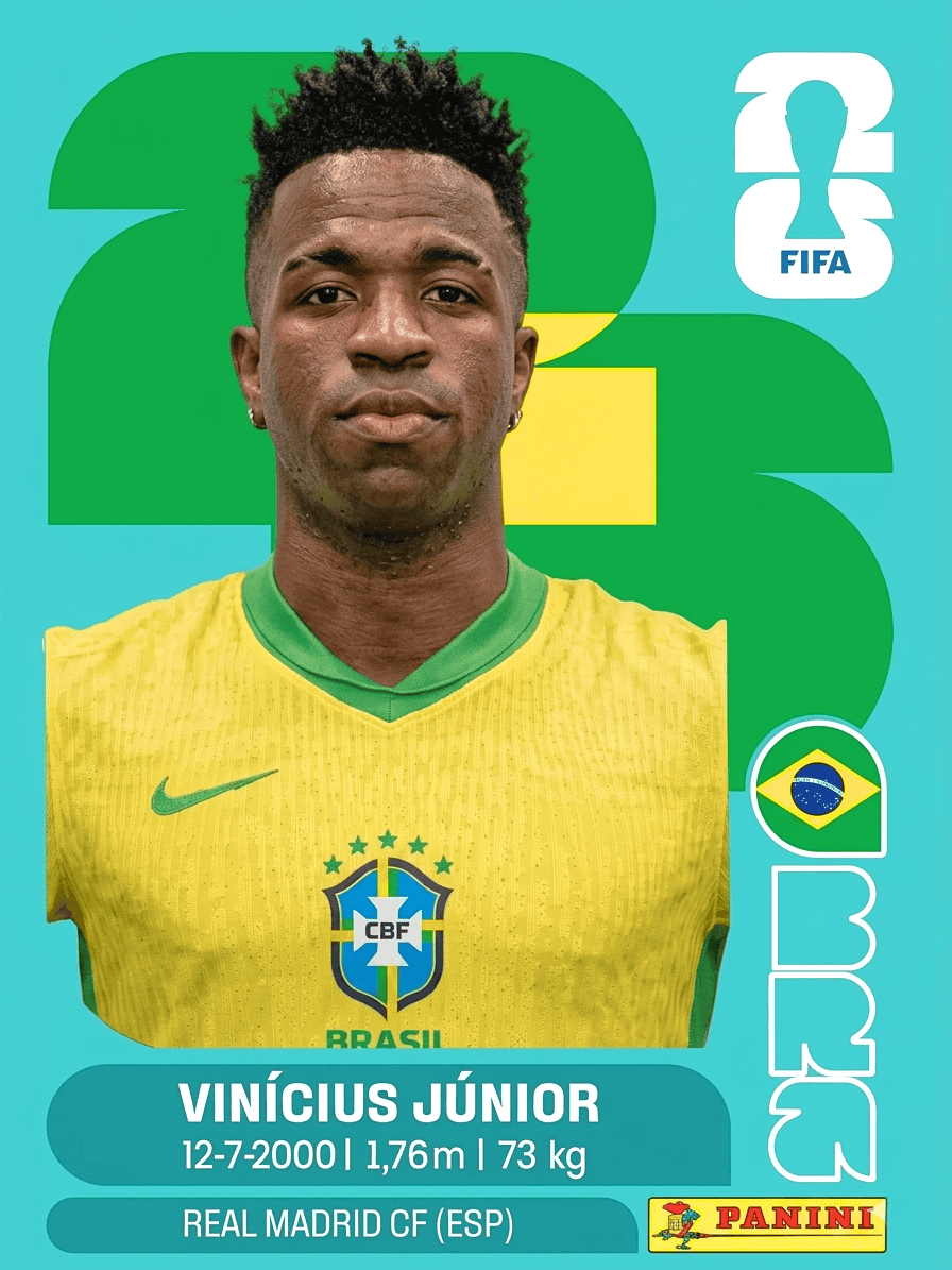 Figurinha ilustrativa de jogador da Copa