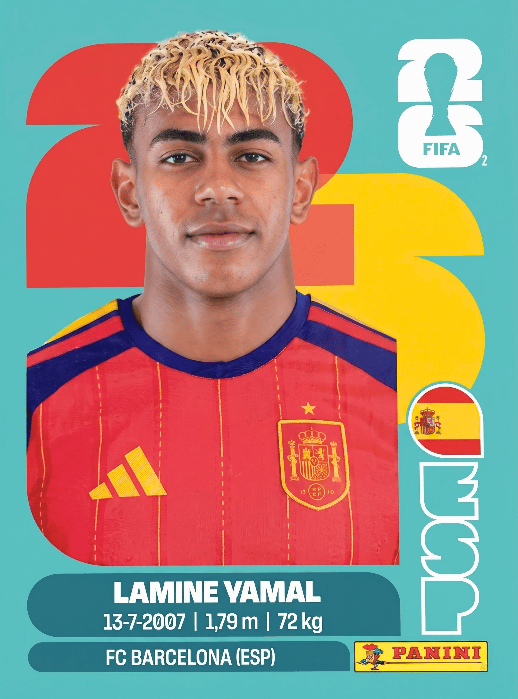 Figurinha ilustrativa de Lamine Yamal