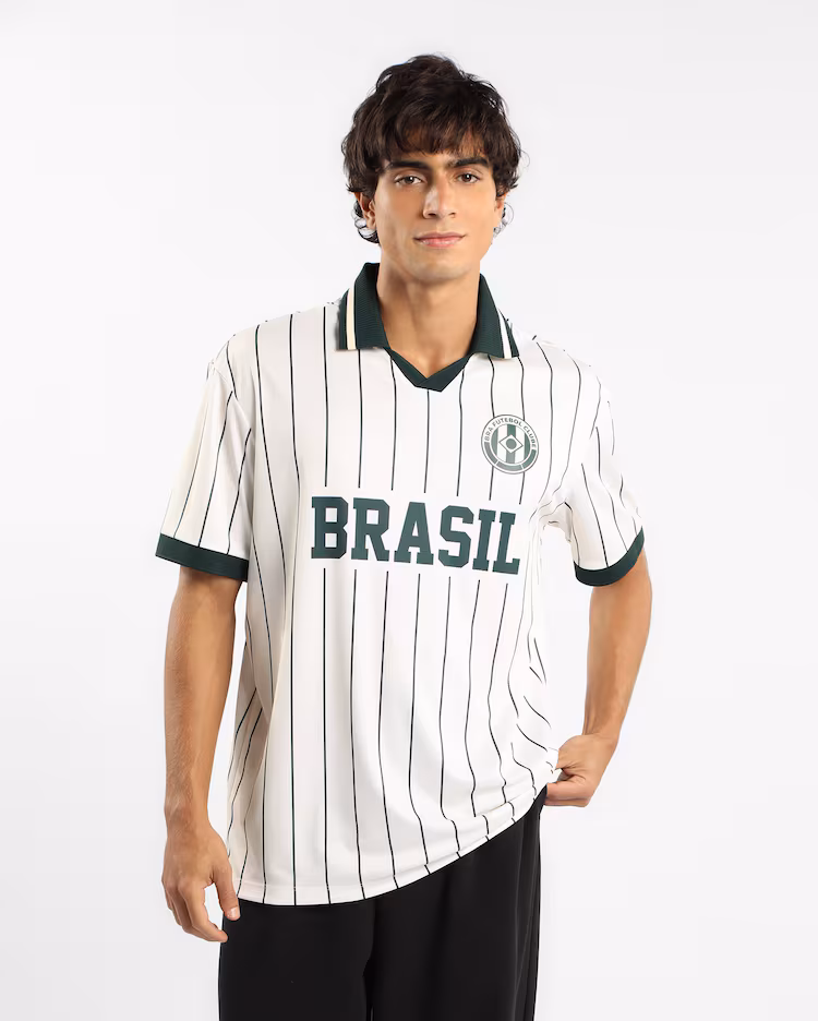Camiseta Polo com Estampa Guaraná Antarctica Verde