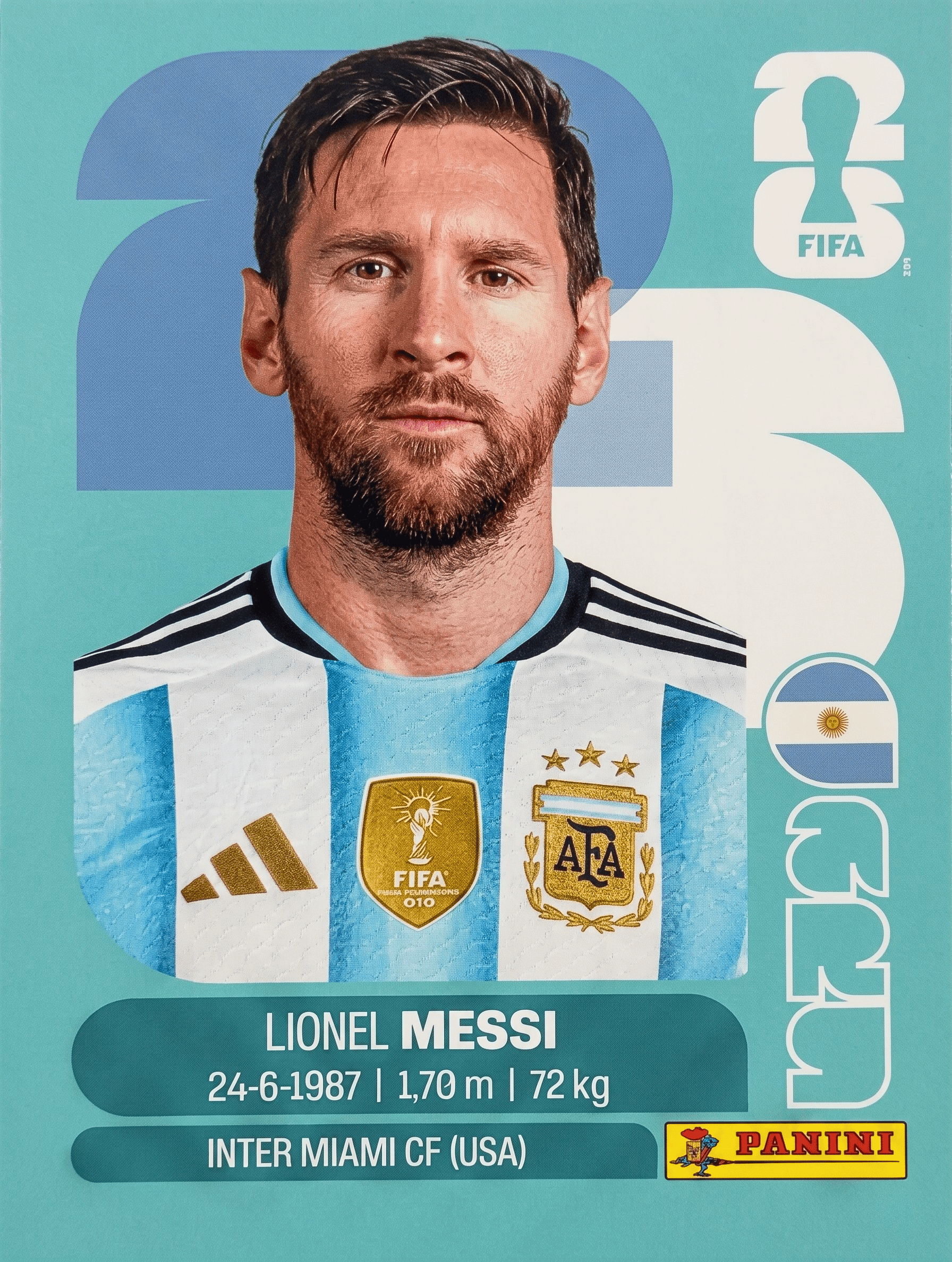 Figurinha ilustrativa de Messi
