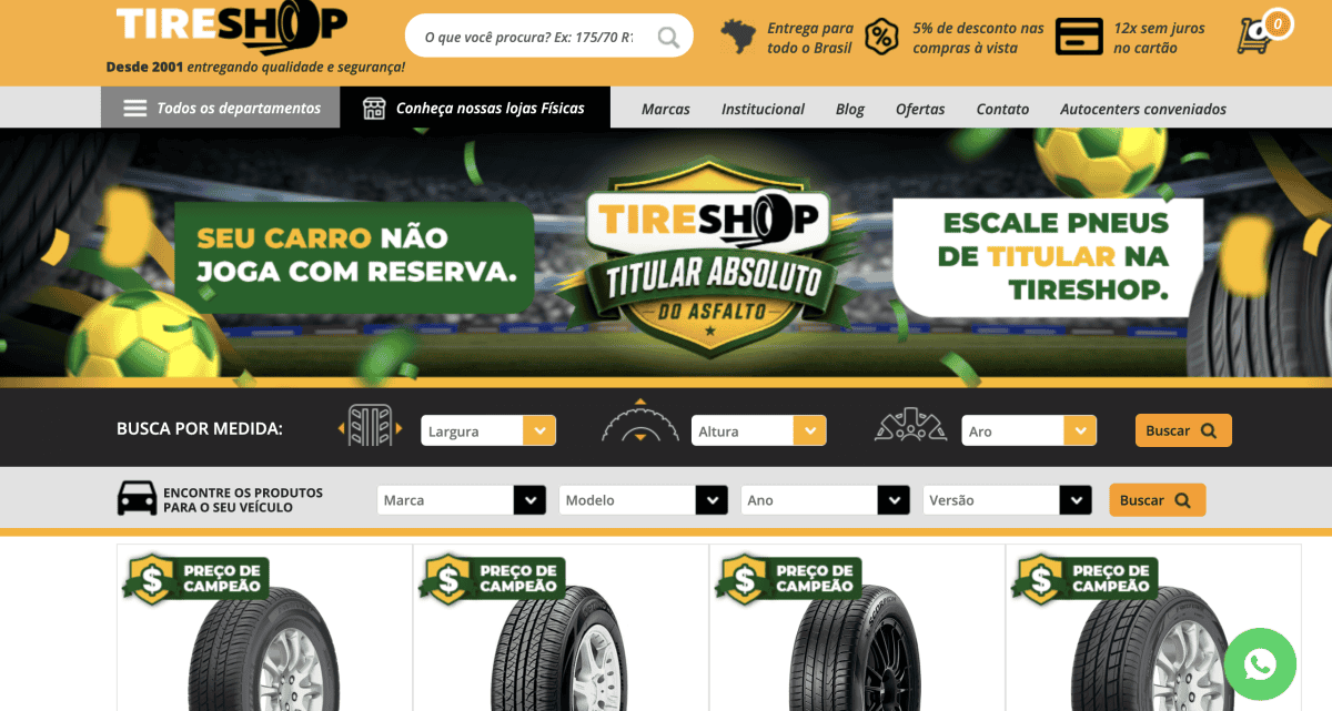  e mecânicas de desconto na Tireshop