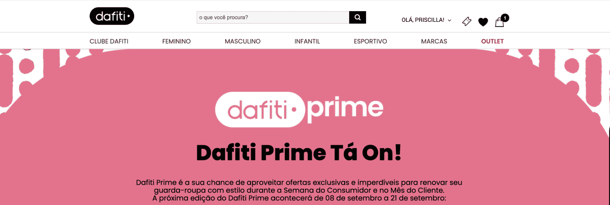 cliente Dafiti Prime
