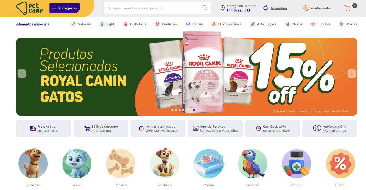 PetCamp: cupom voltado para ração de grande porte