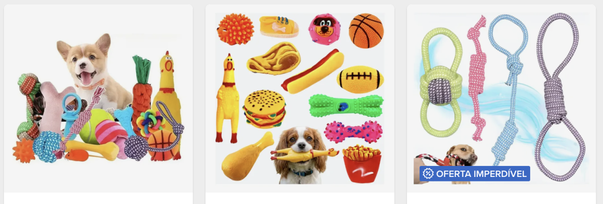 Brinquedos para pets com cupom